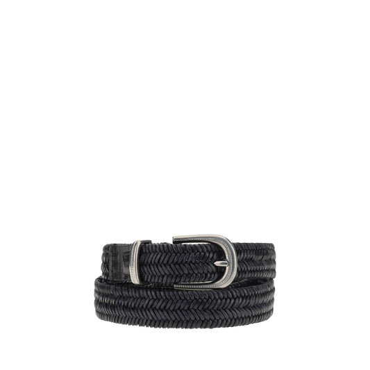 Braided stretch leather Belt