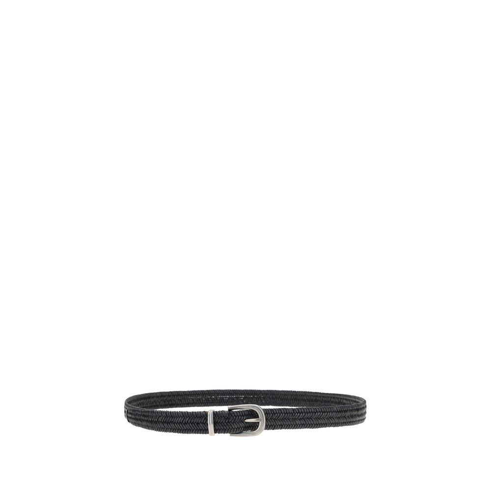Braided stretch leather Belt