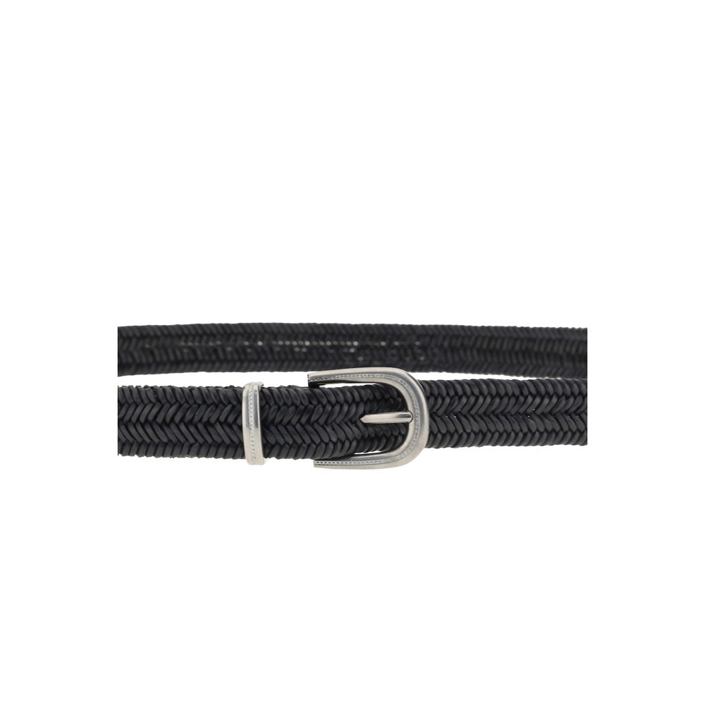 Braided stretch leather Belt