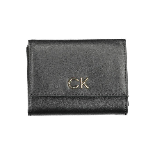 Black Polyester Women Wallet