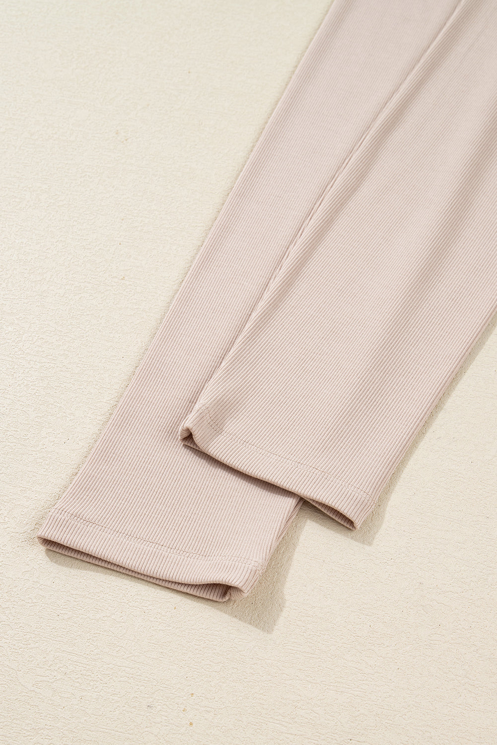 Jet Stream Solid Color Oversize Slit Sweatshirt Ribbed Leggings 2pcs Set