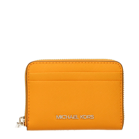 Orange Leather Cardholders