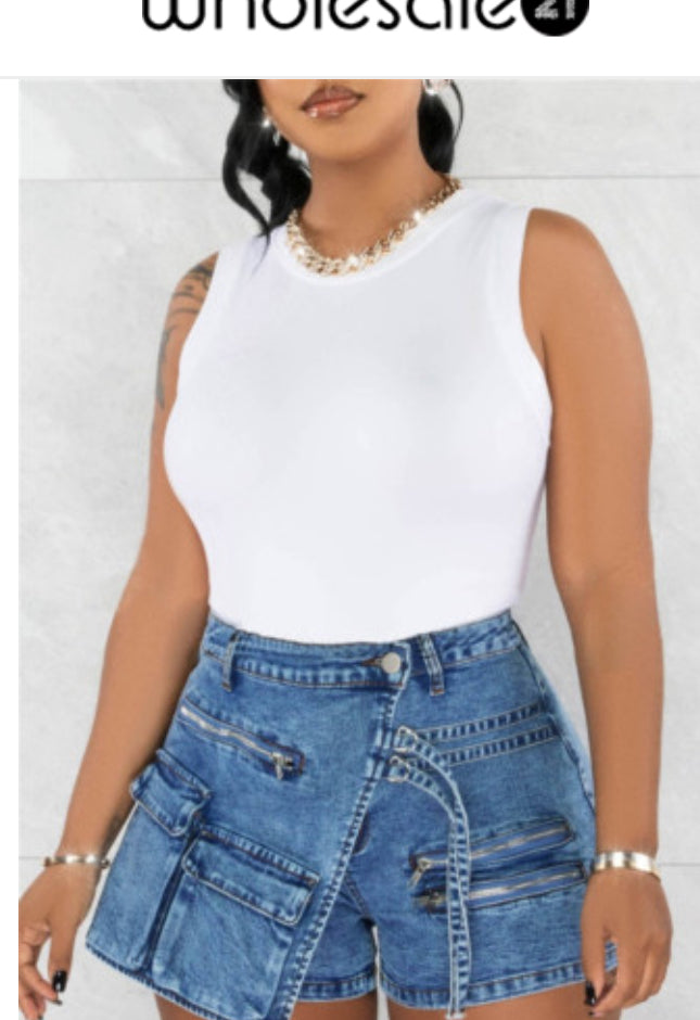 Denim Skort
