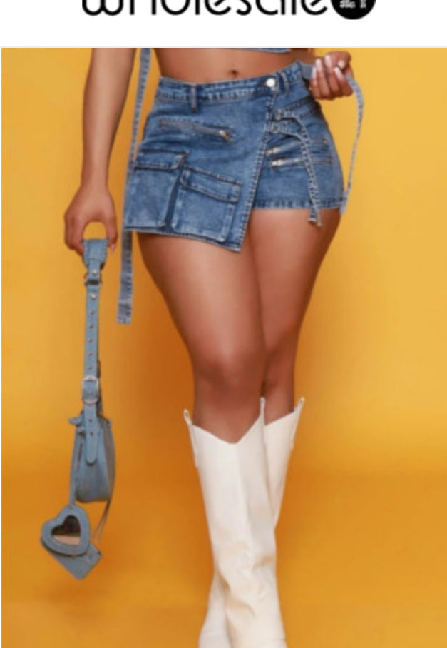 Denim Skort