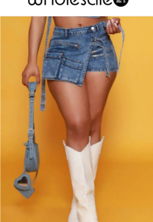 Denim Skort