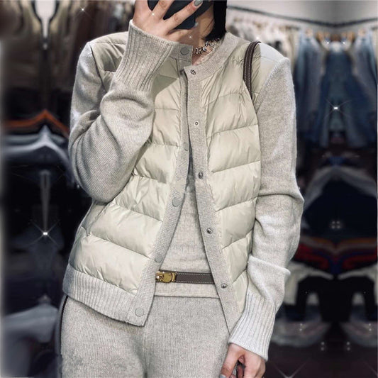 Western Style Leisure Cardigan Down Cotton-padded Jacket